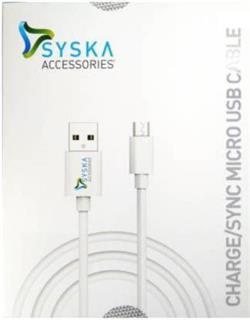 SYSKA CC10-SYSKA MICRO USB CABLE 2.0 WHITE